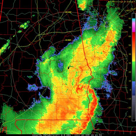 Mesoscale Convective Vortex Mcv Over Southern Alabama On 3 24 16 Iweathernet