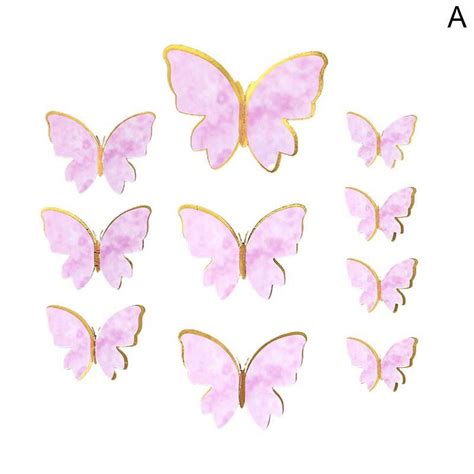 Diy Cake Decoration Happy Birthday Pink Theme Butterfly Paper Cake Topper