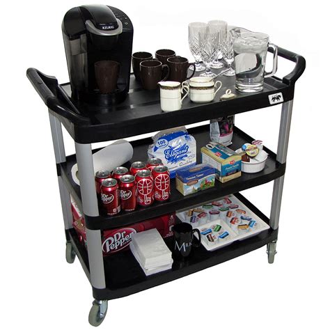 Crayata Serving And Bus Cart Kitchen Food Service Utility Cart 3 Tier