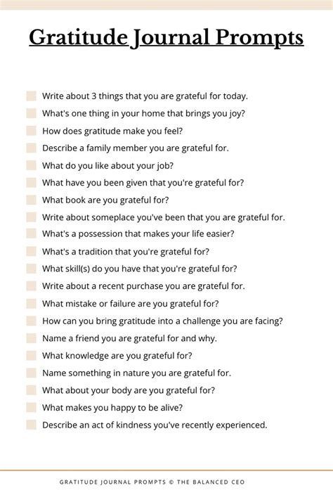 30 Days Of Gratitude Journal Prompts To Boost Happiness Printable Artofit