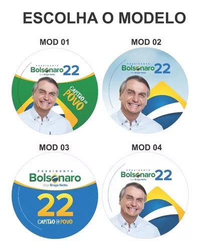 Kit 100 Adesivos Bolsonaro Carro Moto Caminhão Politica