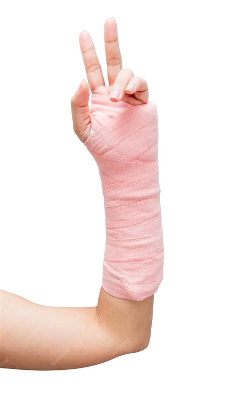 Premium Photo | Splint,broken bone,broken hand isolate on white background