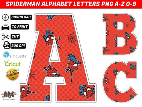 Spiderman Alphabet Letters Png Mr Alphabets