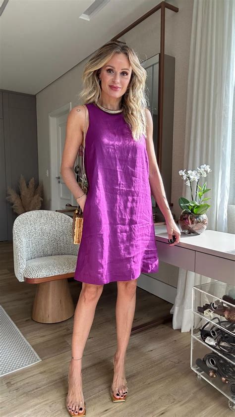 Fabiana Valentini On Instagram Vestido Linho Toulose Roxo In