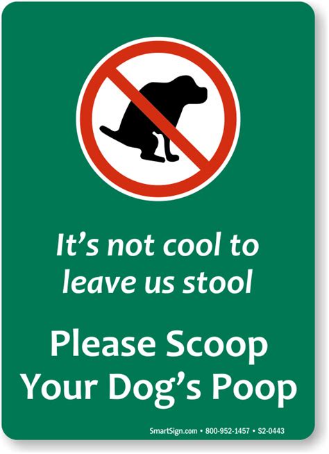 Humorous Dog Poop Signs - Funny Dog Poop Signs