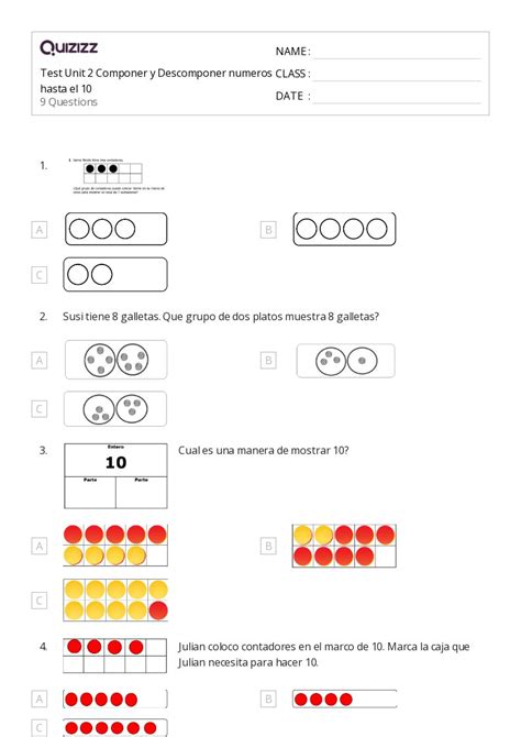 Componer Y Descomponer N Meros Hojas De Trabajo Para Jard N De