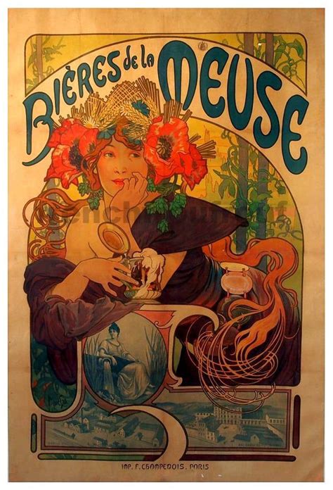 Antiker Franz Sischer Jugendstil Pinup Bier Werbung Illustration