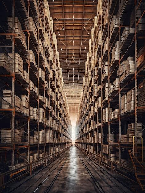 Premium Photo Huge Distribution Warehouse Created With Generative AI