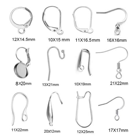 50pcs Stainless Steel Jewelry French Earring Hooks Findings Not