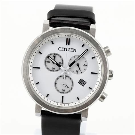 【新品同様】citizen シチズン エコ・ドライブ デイ＆デイト ソーラー クロノグラフ メンズ腕時計 オキシー Vo10 6812f