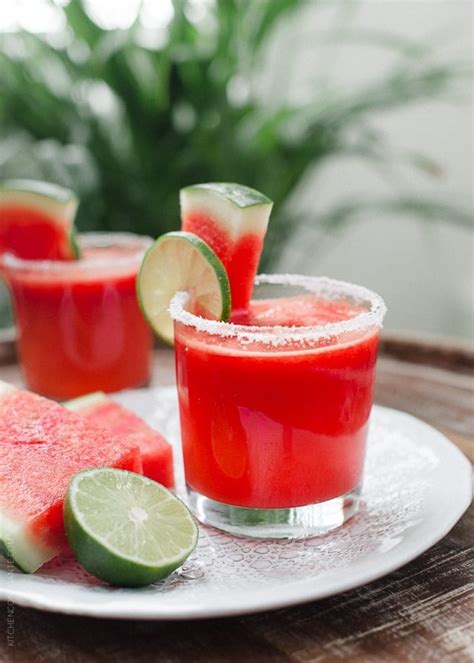 Watermelon Lime Margaritas | Kitchen Confidante