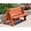 Rustic Redwood Bench Custom Garden Seating