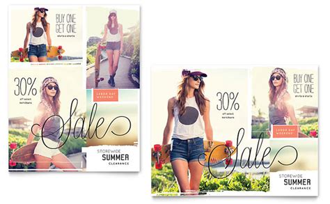 Casual Clothing Sale Poster Template - Word, Publisher, InDesign