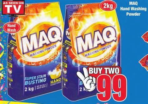 Maq Hand Washing Powder 2x2kg Offer At Boxer Superstores