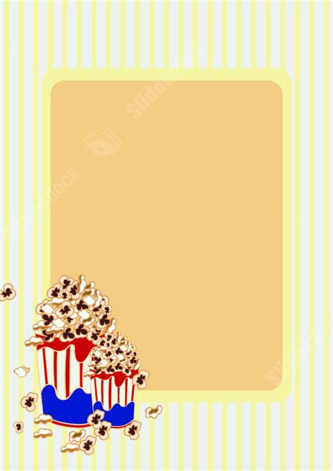 Popcorn Page Border And Printable Background In Word Slidesdocs