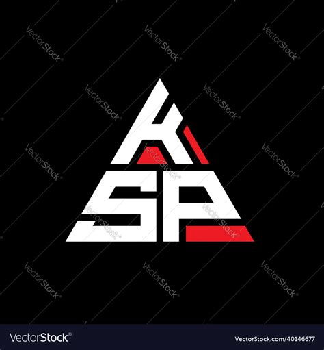 Ksp Triangle Letter Logo Design Royalty Free Vector Image