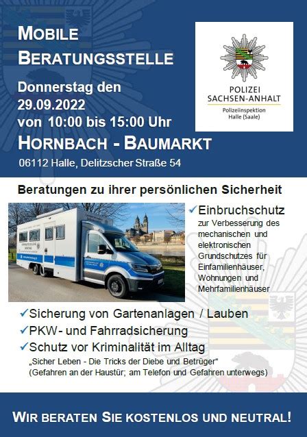 Mobile Beratungsstelle Der Polizei Am Donnerstag In Der Delitzscher