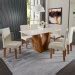 Mesa de Jantar 6 Lugares Felicity Venus Seda Blonde Nude Viero Móveis