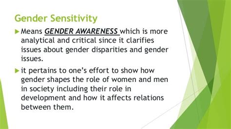 Gender Sensitivity