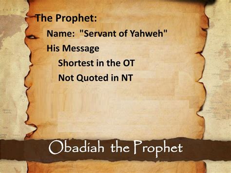 Meaning Of Obadiah In The Bible