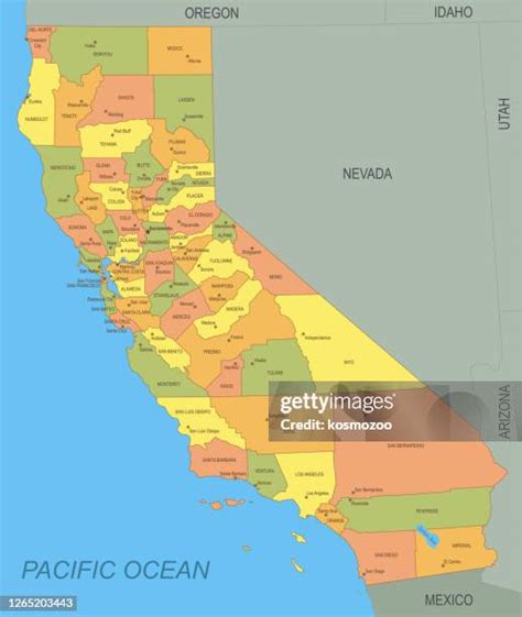 Map Of California Cities Photos And Premium High Res Pictures Getty