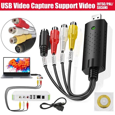 Audio Video VHS VCR To DVD Converter USB 2 0 Capture Card Adapter