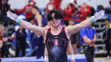 Stanford Gymnast Asher Hong During Ncaa Editorial Stock Photo - Stock ...