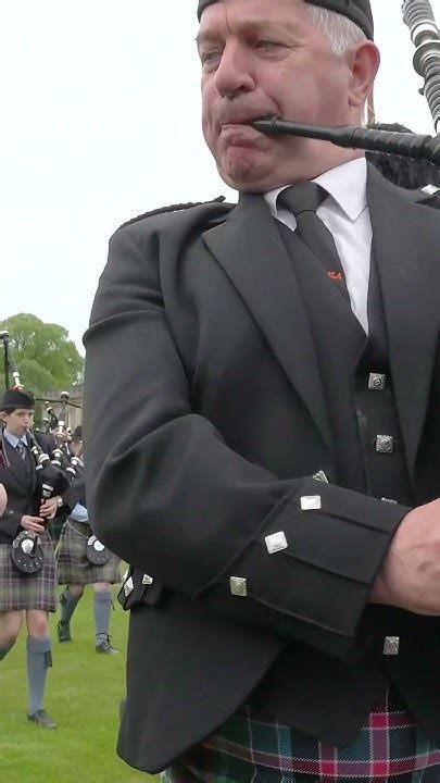 Massed Pipes And Drums Playing Scotland The Brave During 2023 Gordon