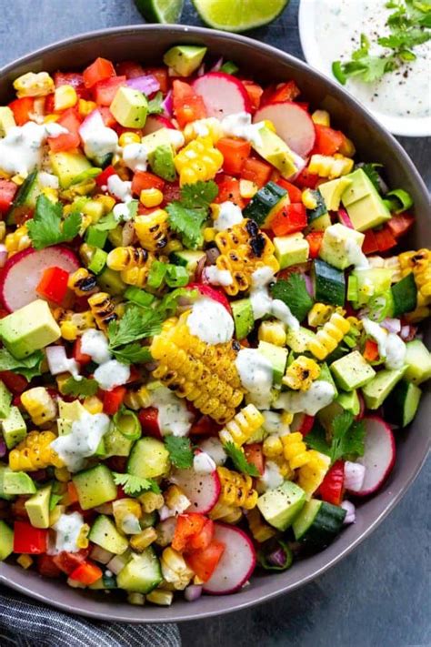 Grilled Corn Salad With Creamy Lime Dressing Jessica Gavin