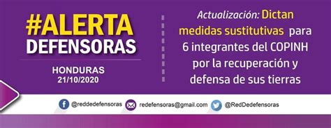 Alerta Defensoras HONDURAS ACTUALIZACIÓN Dictan medidas