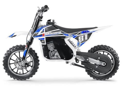 Moto cross électrique 500W MX blanc et bleu LesTendances fr