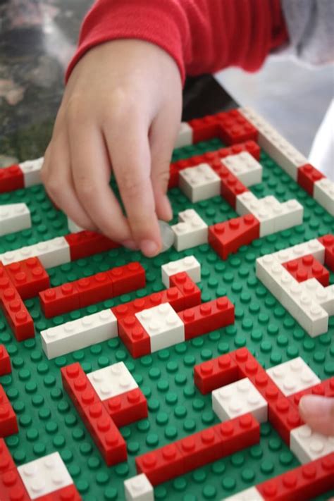 Christmas Marble Maze LEGO STEM Activity for Kids