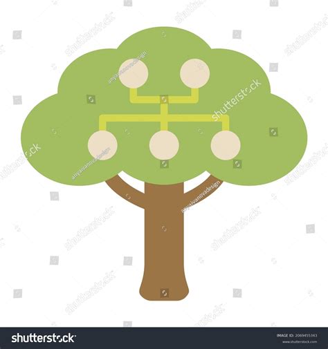 Family Tree Vector Illustration Cartoon Style Stock Vector (Royalty ...