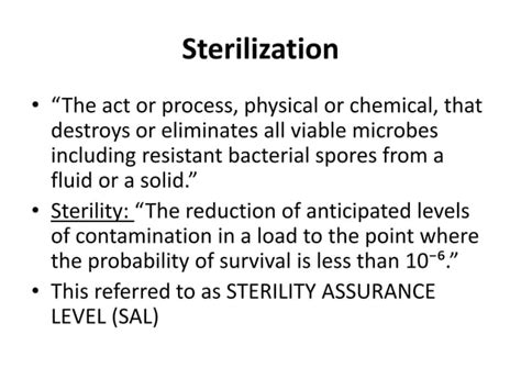 validation of Sterilization process