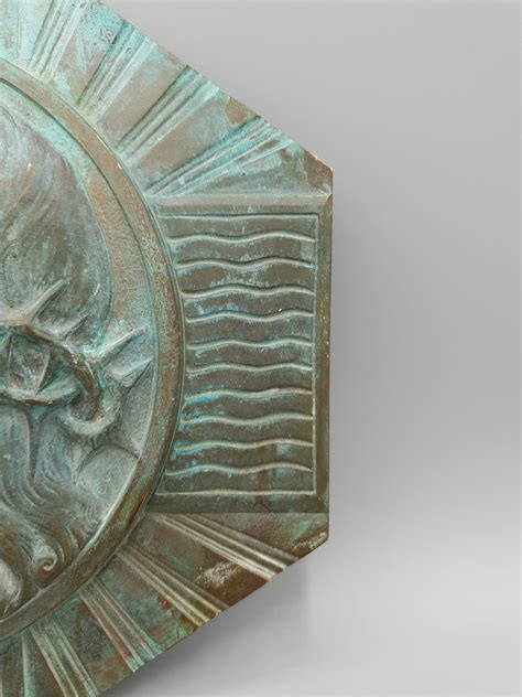 Bronze Bas Relief Depicting Christ Art Deco Style Mr Etsy