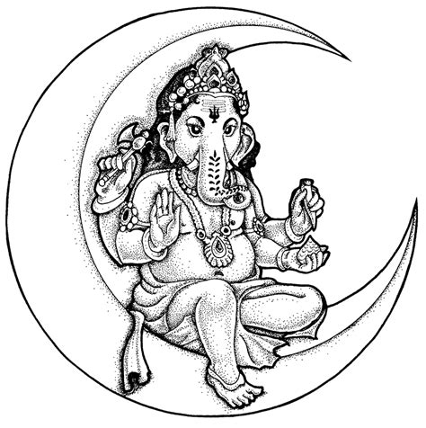 Outline Sketch Of Lord Ganesha Clip Art Library