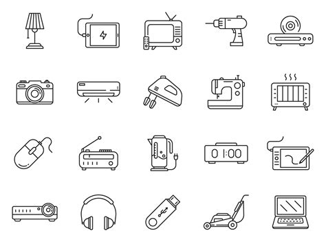 80 Electronics Vector Icons