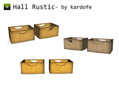 The Sims Resource Kar Rustic Hall Coat Rack Baskets