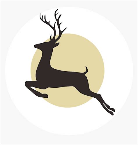 Christmas Reindeer Jumping Silhouettes Transparent Christmas Deer