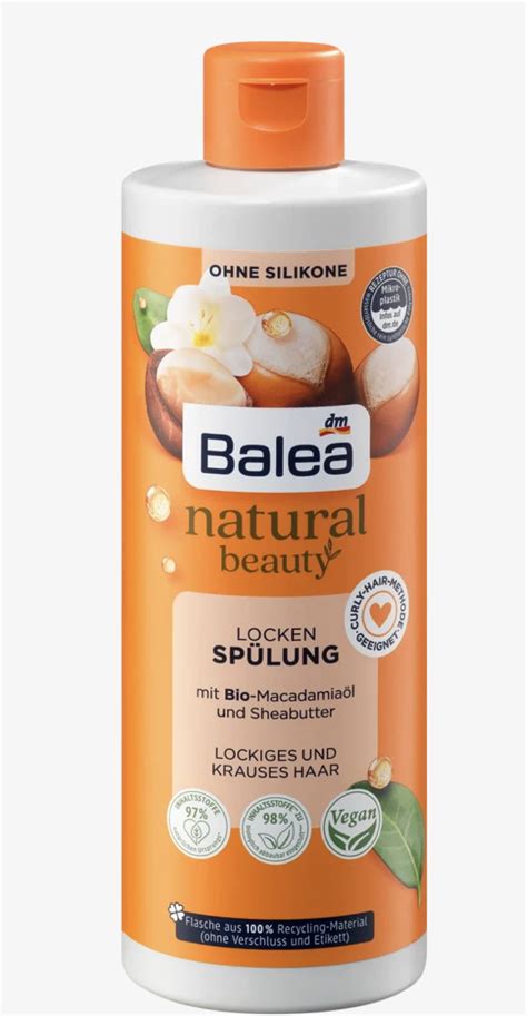 Balea Natural Beauty Après shampoing bouclés 1 x 350 ml Sans