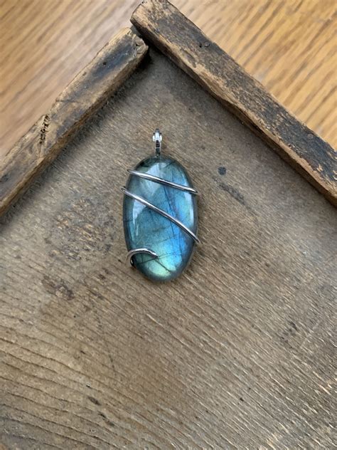 Labradorite In Sterling Silver Pendant By Crystalanatomy On Etsy