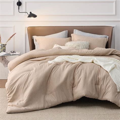 Amazon Bedsure California King Comforter Set Warm Sand Cal King