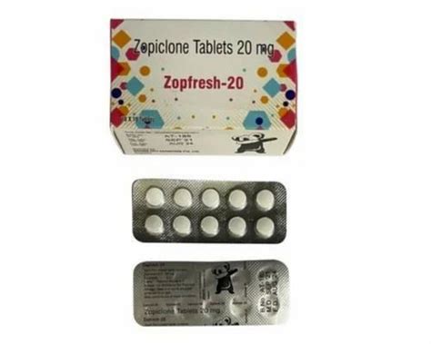 Zopiclone 20mg Zopfresh 20mg Tablets For Personel Treatment Treatment Of Insomnia At Rs 250