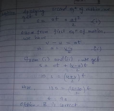 A Particle Moves In A Straight Line With A Constant Acceleration It