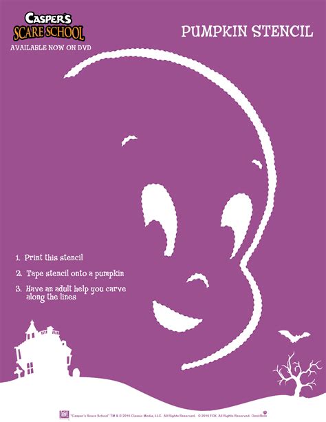 Casper the Friendly Ghost (Pumpkin Stencil - Pumpkin Pattern - Pumpkin ...