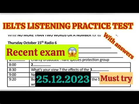 Ielts Listening Practice Test With Answers