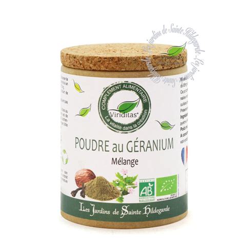 Poudre A Base De Geranium Bio G Les Jardins De Sainte Hildegarde