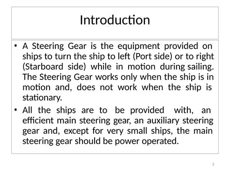 Steering Gear Mechanical Steering Wheel Ppt