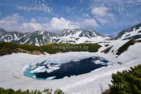 立山連峰 雪解けのみくりが池の写真素材 178053584 イメージマート