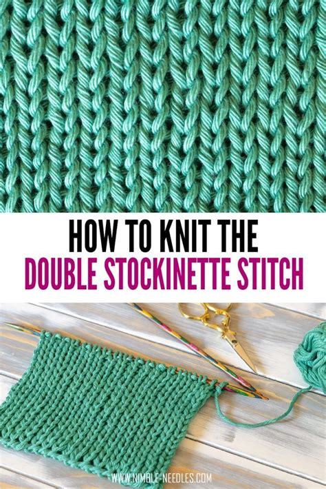 How To Knit The Double Stockinette Stitch For Beginners Video